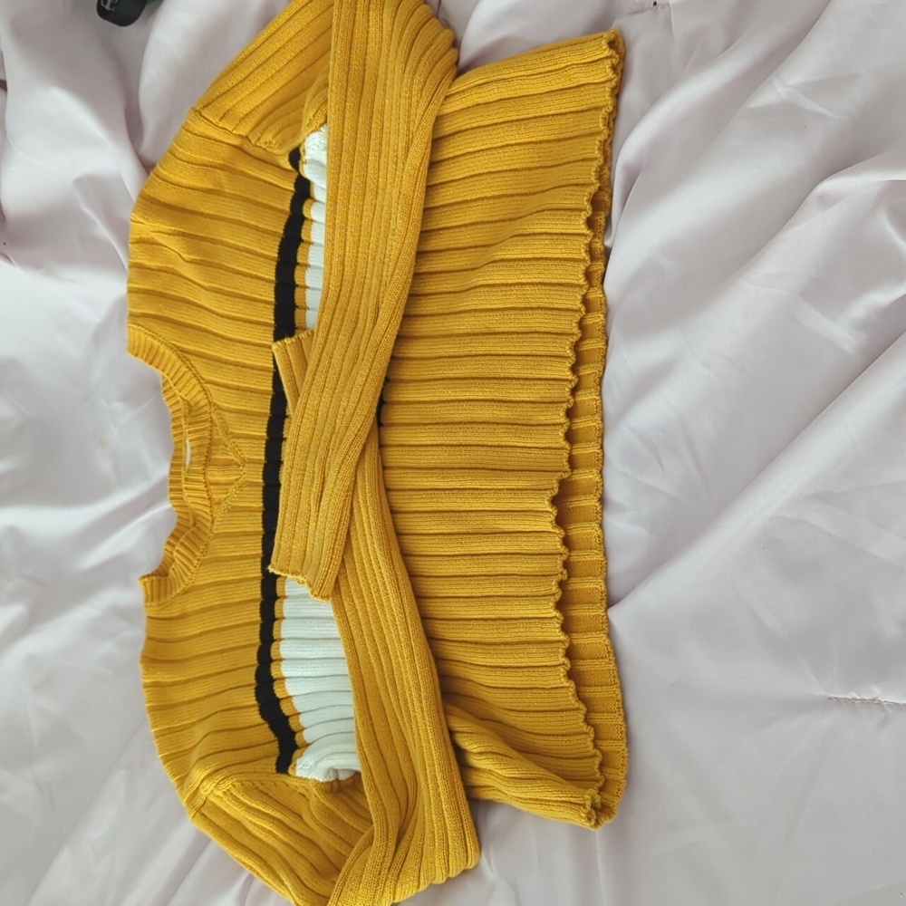 Ardene Yellow Cropped Sweater